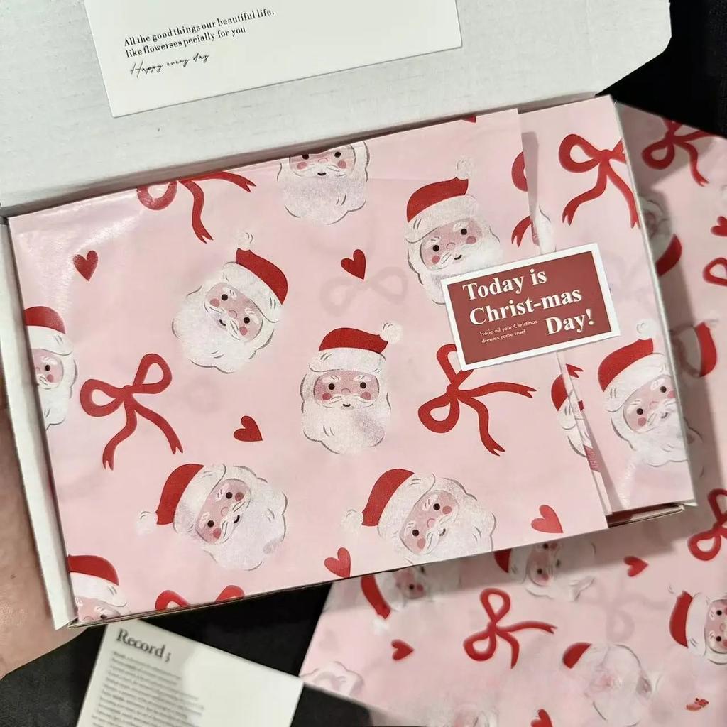 10/1000 листов Рождественский фонарь и узор из роз Тишью бумага Упаковка для подарков Полупрозрачная для рождественской вечеринки по случаю дня рождения Декор