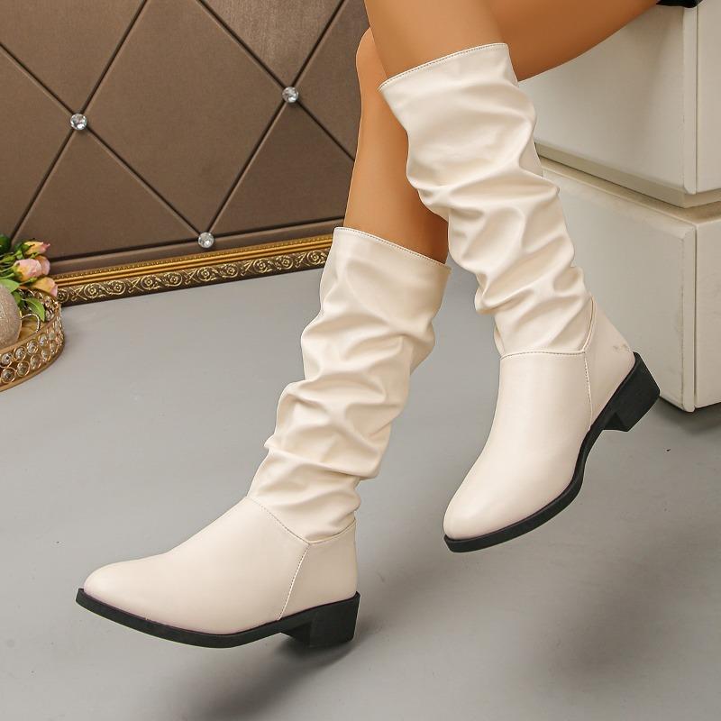 Fashion Heeled Women Elegant Fashion Long Boots 2025 Winter New Trends Woman Shoes Designer Classical Chelsea Mid Boots Dress Zapatillas