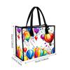 Watercolor Hot Air Balloon Printed Casual Tote Bag Portable Daily Use Lightweight Handbag for Women Shopping Outdoor Travel