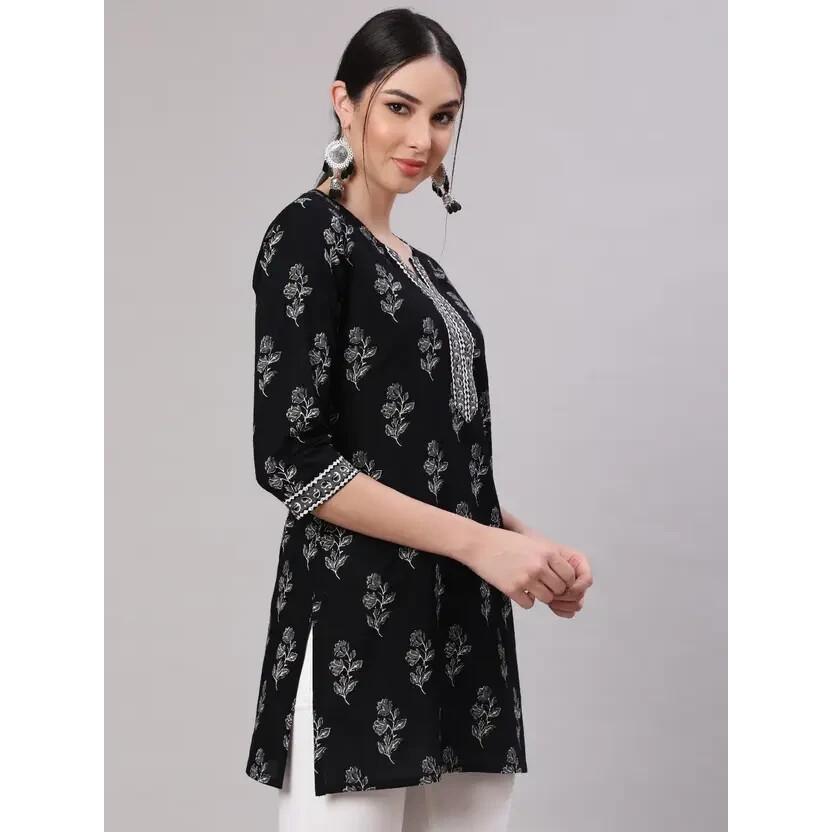 Женская праздничная одежда из принтованного вискозного шелка, прямой топ-курта, индийский топ-туника в стиле Болливуда SC-2138