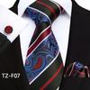Waist Flower Men'S Tie Pocket Towel Cuff Three-Piece Set