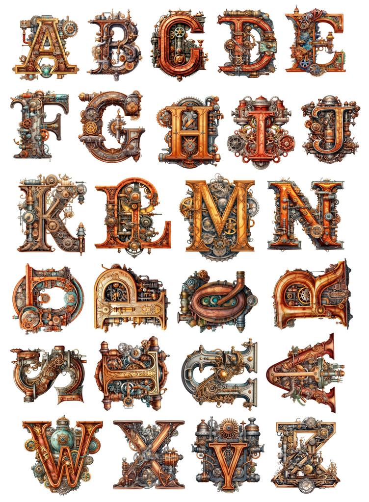 1 set kawaii Decorative Retro steam letters Stickers Scrapbooking stationery Decorative /DIY Craft Photo Album Junk Journal