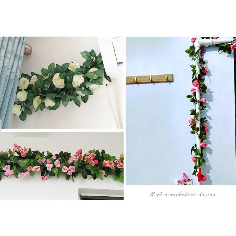 Luxurious 69-head Artificial Rose Vine For Wedding And Home Decor Champagne Color