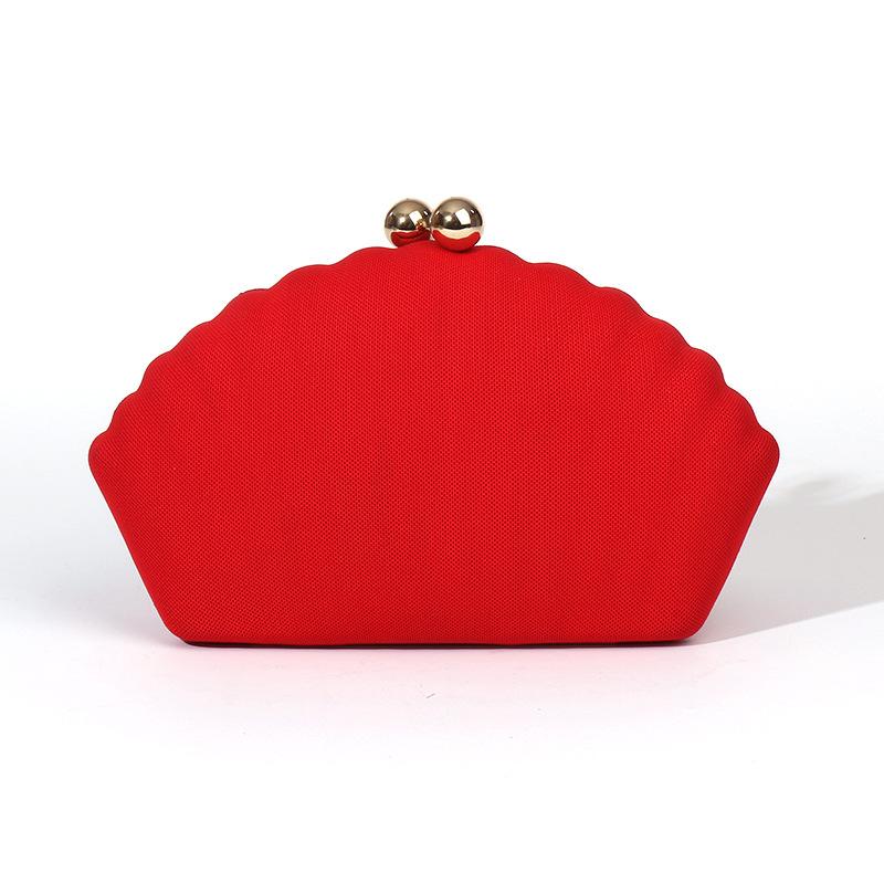 Модная знаменитость красная жемчужная пряжка ракушка ужин новая простая темпераментная женская сумка-клатч на цепочке