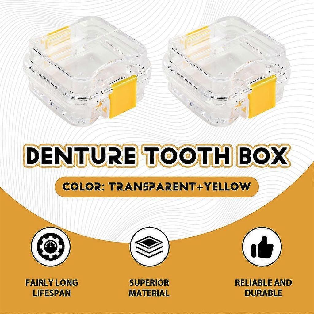 10Pcs Plastic Denture Tooth Box with Film High Quality Denture Storage Box Dental Implant Membrane T