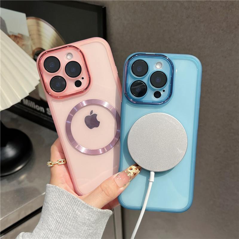 Applicable To IPhone16Promax Mobile Phone Case Full-inclusive Charm Eye Magnetic 1413 Apple 15 Transparent Cover Silicone