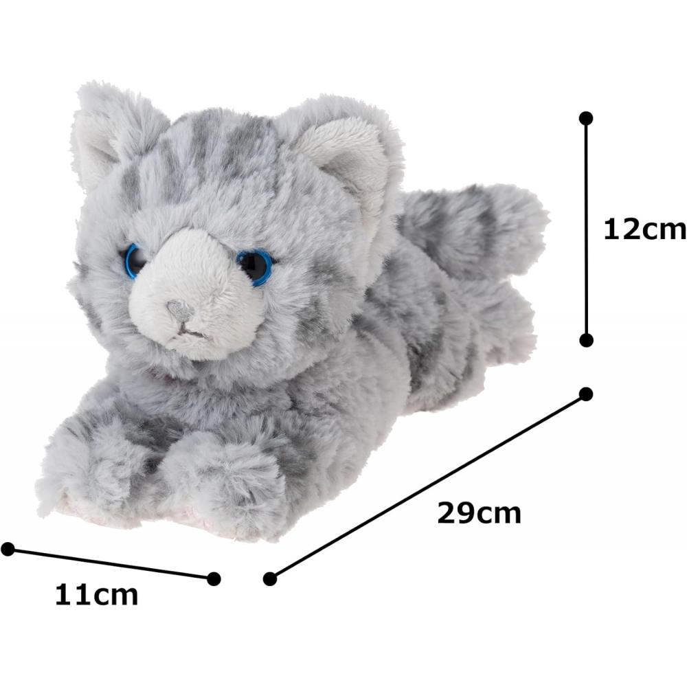 Плюшевая кошка Sunlemon Gy Серая 11x29x12см P 8012