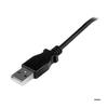 Кабель Micro USB - A на Micro B угловой 90° вверх - 1 м - Черный