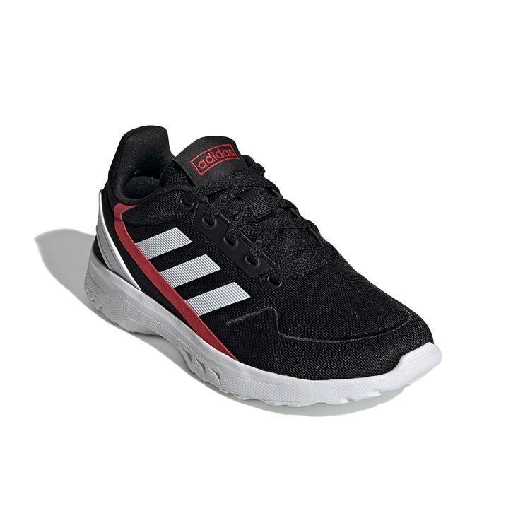 adidas Neo Nebula Ted K Модный Пэчворк Дышащие Низкие Детские Беговые Кроссовки Черный Красный Белый Детские EH2542