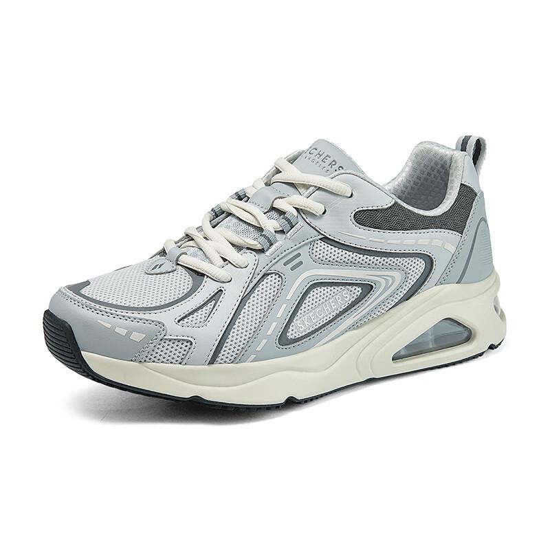 Skechers Tres-Air Uno Удобные Универсальные Дышащие Упругие Низкие Кроссовки для Бега Мужские кроссовки Серый 183096-GRY