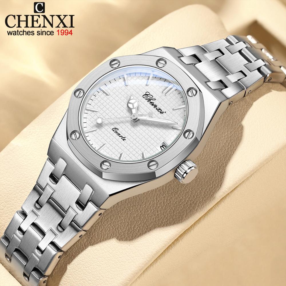 Chenxi Top Luxury Quartz Watch for Women Elegant Stainless Steel Watch Luminous Waterproof Date Wristwatch Ladies Dress Watch