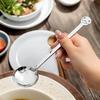 Милая Ложка для Супа с Ручкой в Виде Медвежонка Многоразовая Кофейная Ложка из Нержавеющей Стали 316 Ложка для Мороженого и Десертов Безопасна для Посудомоечной Машины Столовые Приборы
