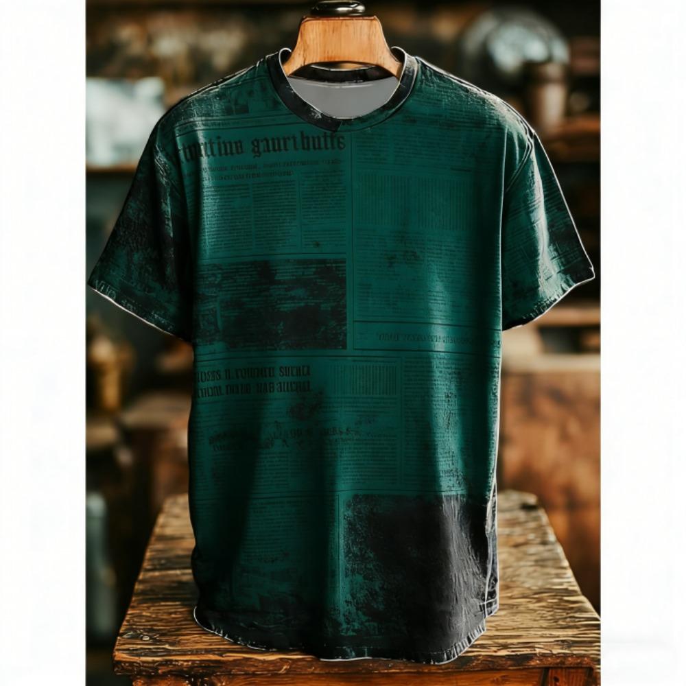 Europe America Vintage Print Men's T-Shirts Fashion Street Short Sleeve Tee Shirts Outdoor Casual Clothing T-shirt Women Tees Tops