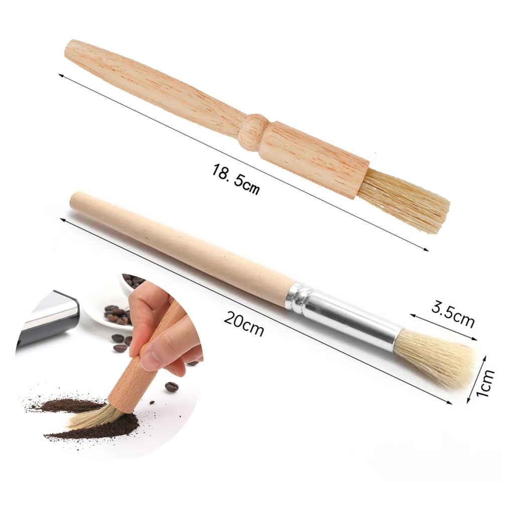 Набор кофейных щеток 4/14 шт. Набор щеток для эспрессо включает деревянную щетку для чистки кофемолки и нейлоновую щетку для эспрессо