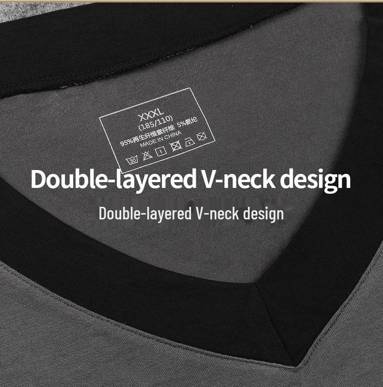 Мужской комплект термобелья с V-образным вырезом - тонкий, теплый базовый слой для осени/зимы