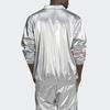 Adidas Блестящая спортивная куртка с вышитым логотипом Originals и воротником-стойкой, мужская верхняя одежда, серебристый GN4208