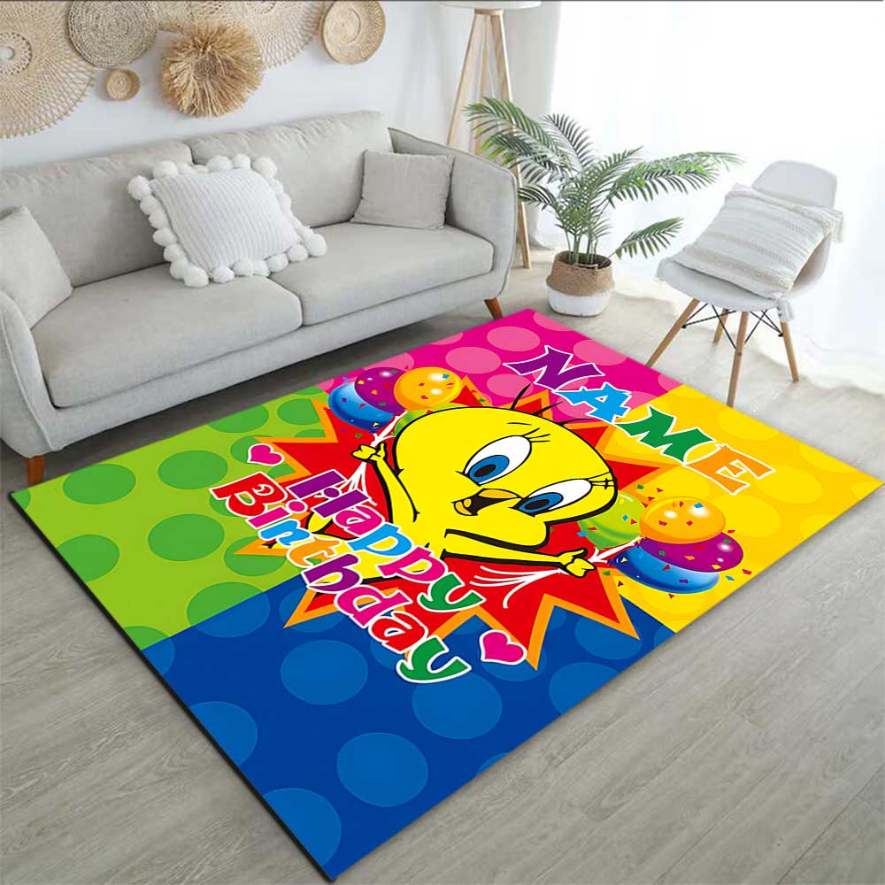 Warnermedia (5) Customize your name rug, office chair cushion, home bedroom living room gift.