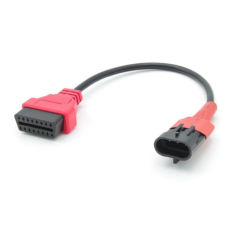 SYM 3Pin To OBD2 16Pin Adapter Motorcycle Diagnostic Extension Cable OBD Connector Moto SYM 3 Pin To OBD2 16 Pin Cable