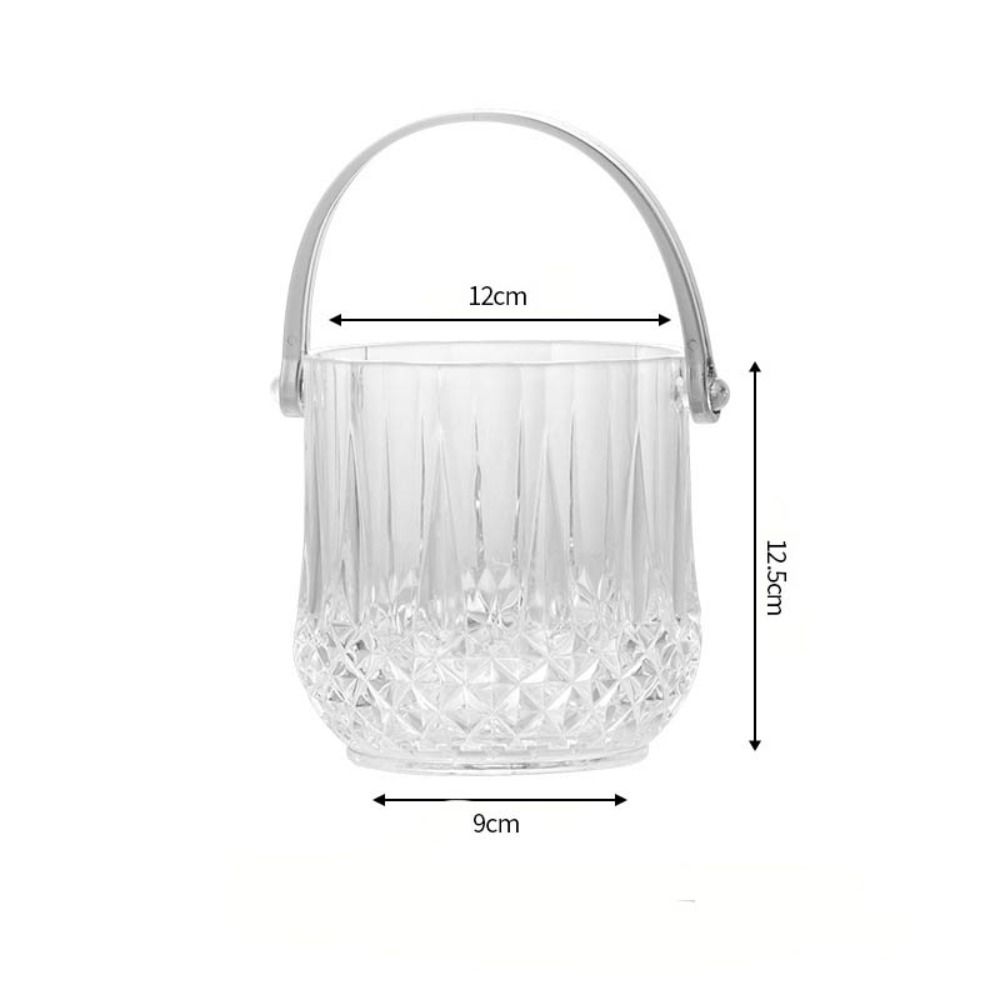 Acrylic Wine Chilling Bucket With Handle Beverage Chilling Tub Champagne Ice Bucket Clubs