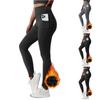 Модные женские спортивные брюки с высокой талией и карманом для йоги, теплые леггинсы для трансграничной торговли
