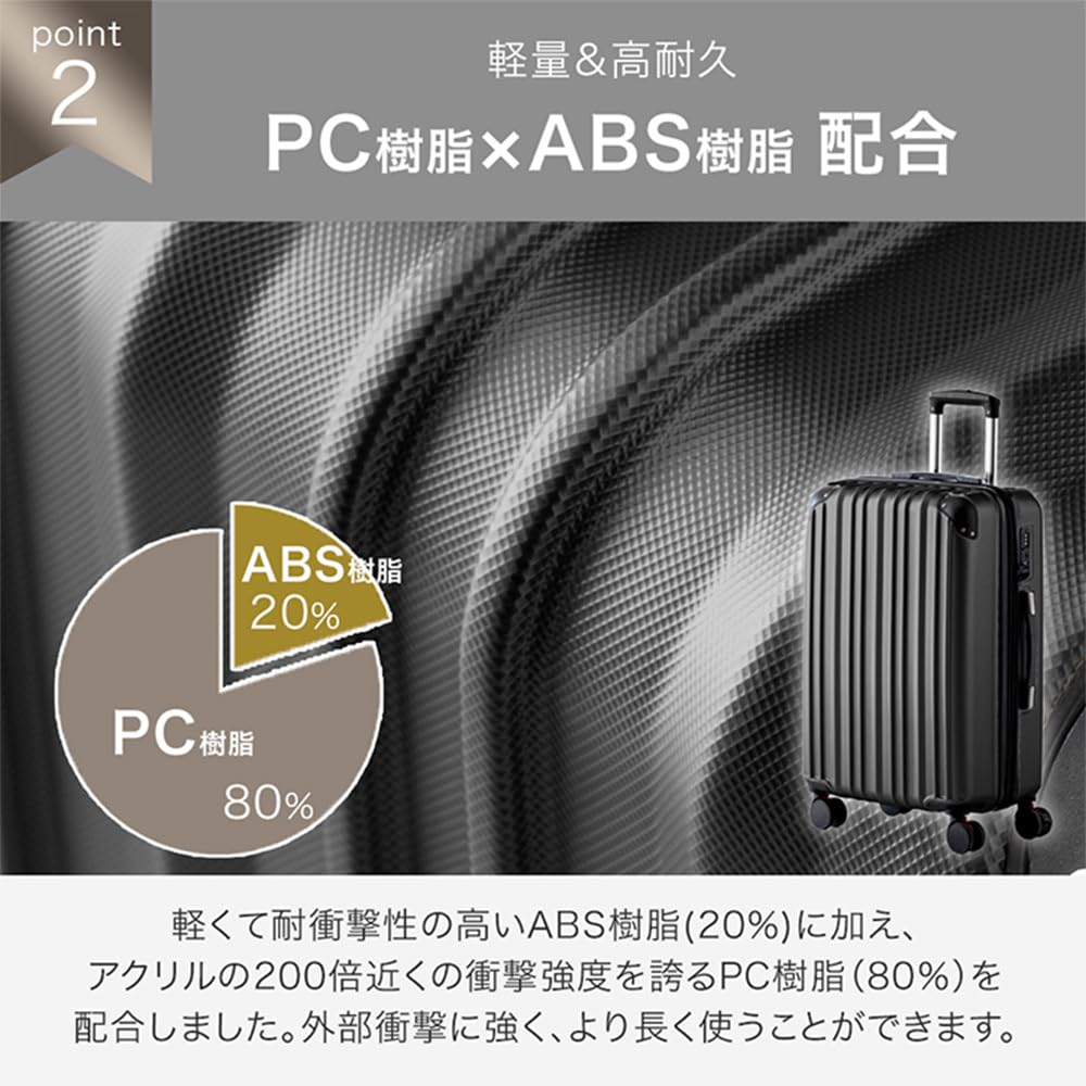 Из Carry S Large для TSA Gusset Up Sturdy Suitcase [Gen Drawers] Case, Размер, Вместимость, 40 л, Ручная кладь 1-3 ночи, Замок, Функция, Легкий,