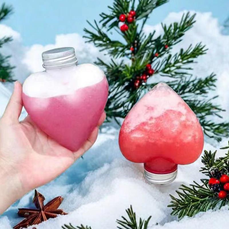 10 шт. 300 мл пластиковые бутылки в форме сердца для хранения напитков контейнеры бутылки для питьевой воды пластиковые бутылки для воды с крышками колпачки