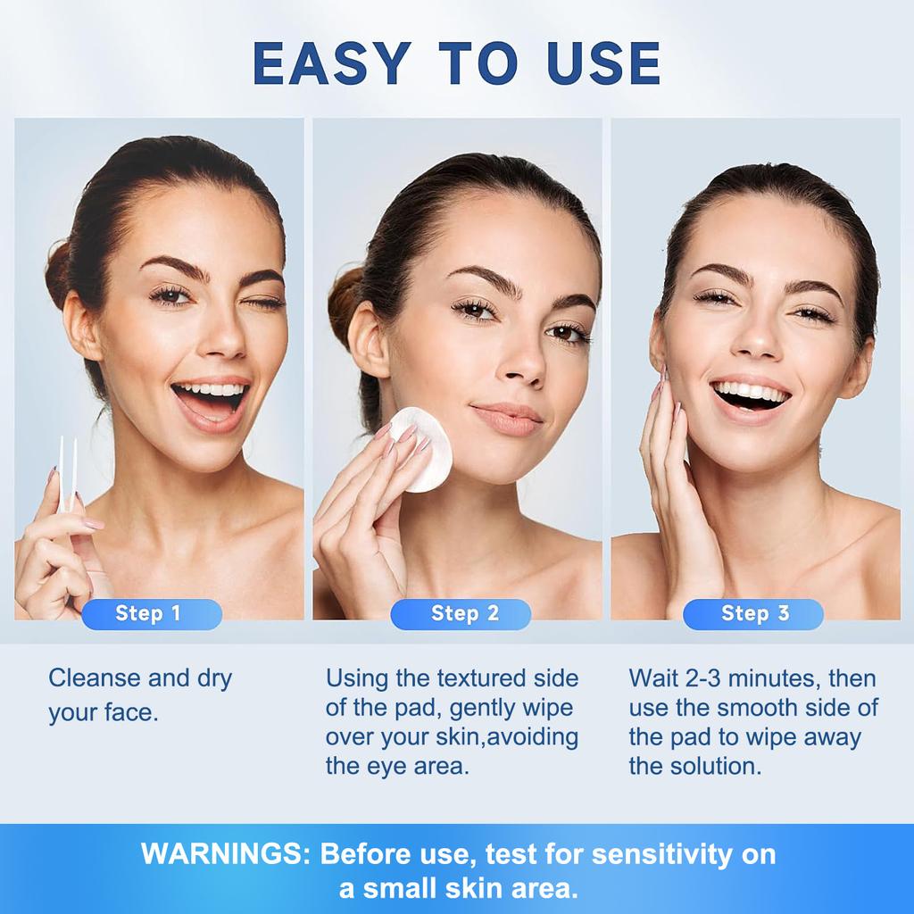 Pad Mild - Gentle Facial Cleansing Pads with Glycolic Acid, Vitamin B5 & E, Deep Cleanse & Shrink Pores, Moisturizing, Non-Drying, Face Cleansing Pads