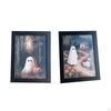 Halloween Art Print Decor 9x6.9 Inch Spooky Scary Home Painting Picture for Shelf Bathroom