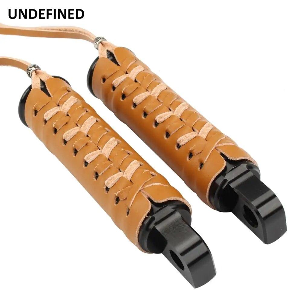 Чехол на подножки для мотоцикла, винтажная подставка для ног из искусственной кожи для Harley Indian Chief, классический туристический чехол для кафе Racer Chopper, велосипеды