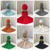 Autumn and Winter New Korean Knitted Scarf Hat Two-piece Wool Hat Women's and Men's Parent-child Solid Color Scarf