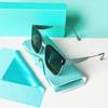Женские поляризационные модные солнцезащитные очки Tiffany Blue 2024 - Защита от УФ, стиль интернет-знаменитости