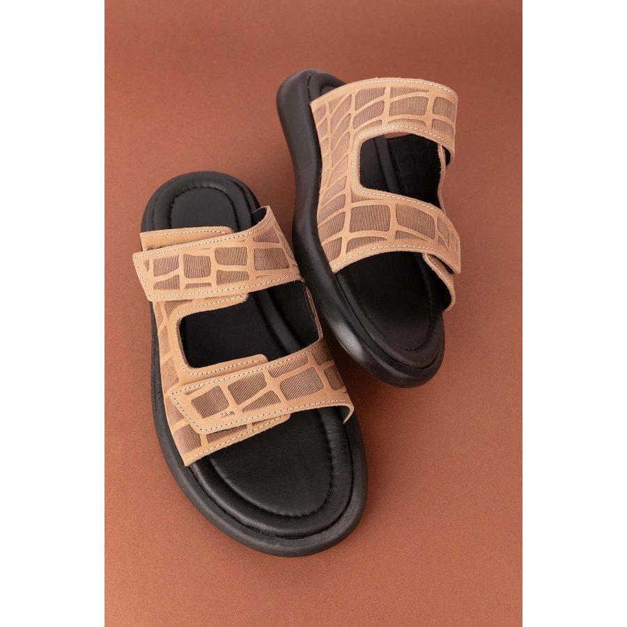 Мужские повседневные летние тапочки из натуральной кожи