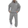 Men's Casual And Personalized Printed Long-sleeved Hooded Sweatshirt, Men's Sports Sweatshirt And Sweatpants Two-piece Set