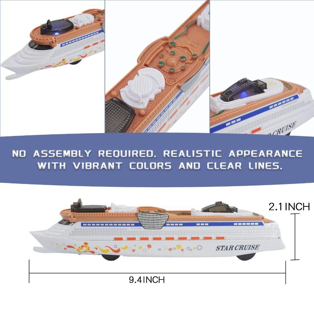 For Kids Collection with Light and Sound Ocean Liner Boat Toy Home Decoration Cruise Ship Model Toy