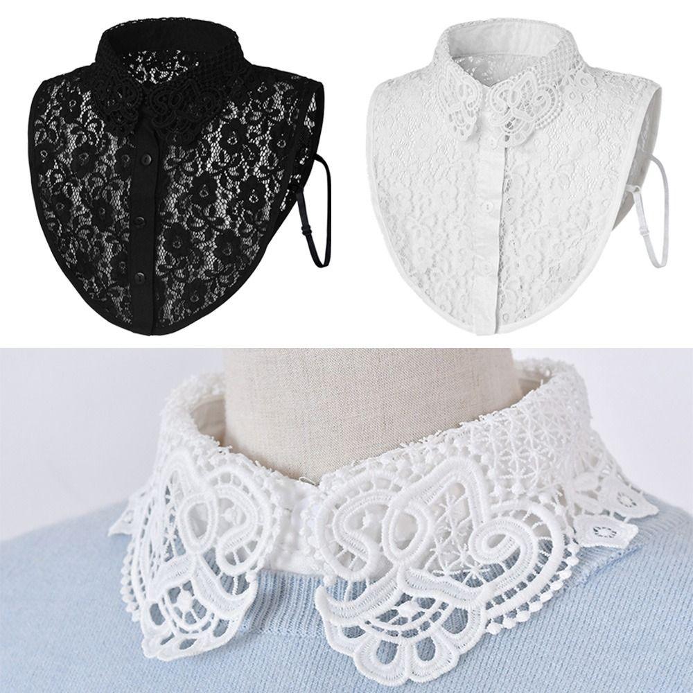 New Fashion Lace Doll Fake Collar Ladies Shawl Wrap Removable Detachable Lace False Collar Clothes Accessory