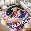 Custom Name Personalized Sailor Moon Print Carpet, Versatile Home Decor Rug, for Playroom, Apartment, Balcony, Entryway, Hallway Gift