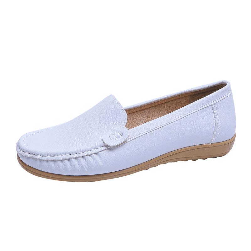 Small White ShoesFashion Breathable Nurse Shoes Beef Tendon Soft Sole Maternity Shoes Comfortable Flat Hospital Work Shoes