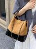 Chic Retro Suede Diamond Pattern Leather Tote Bag for Women