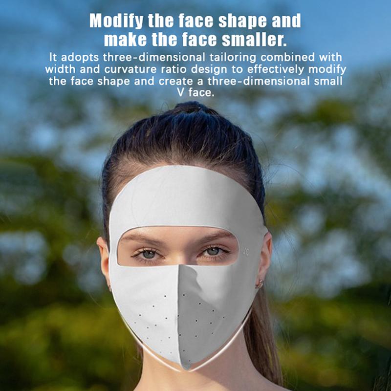 Солнцезащитная маска Traceless Women Facekini Ice Silk Anti-Ultraviel летняя дышащая тонкая маска для защиты всего лица от ультрафиолета