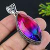 Подвеска из стерлингового серебра 925 пробы с двухцветным турмалином 2,25 дюйма L7C86