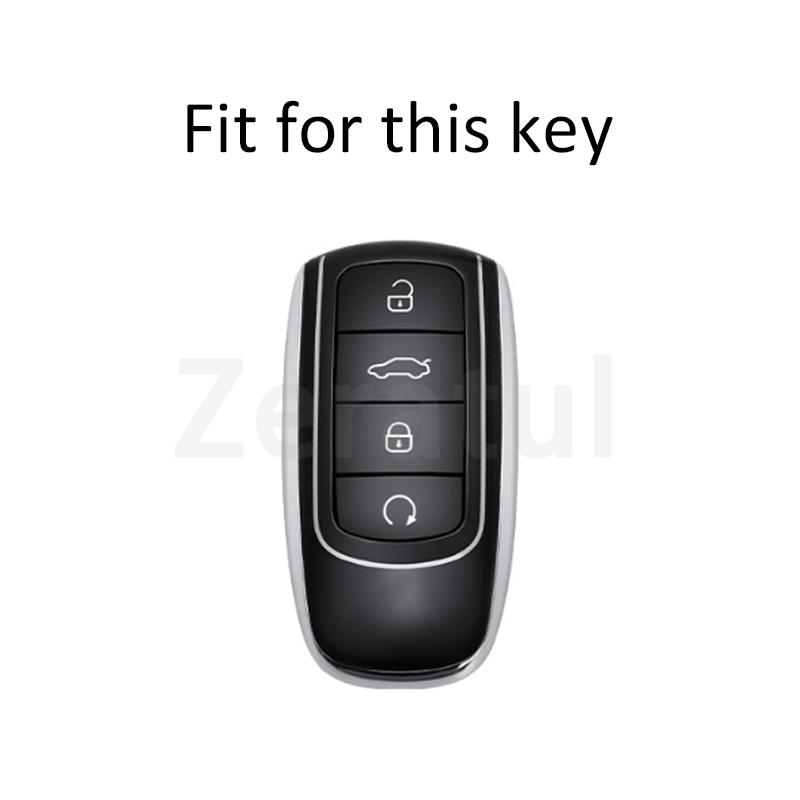 Подходит для Chery Auto 8 Pro 7 Arrizo 5 Tiggo 8 Plus New 5 Plus 7Pro Max Мягкий ТПУ Чехол-футляр для Автомобильного Умного Брелока Корпус Крепление для Пульта ДУ