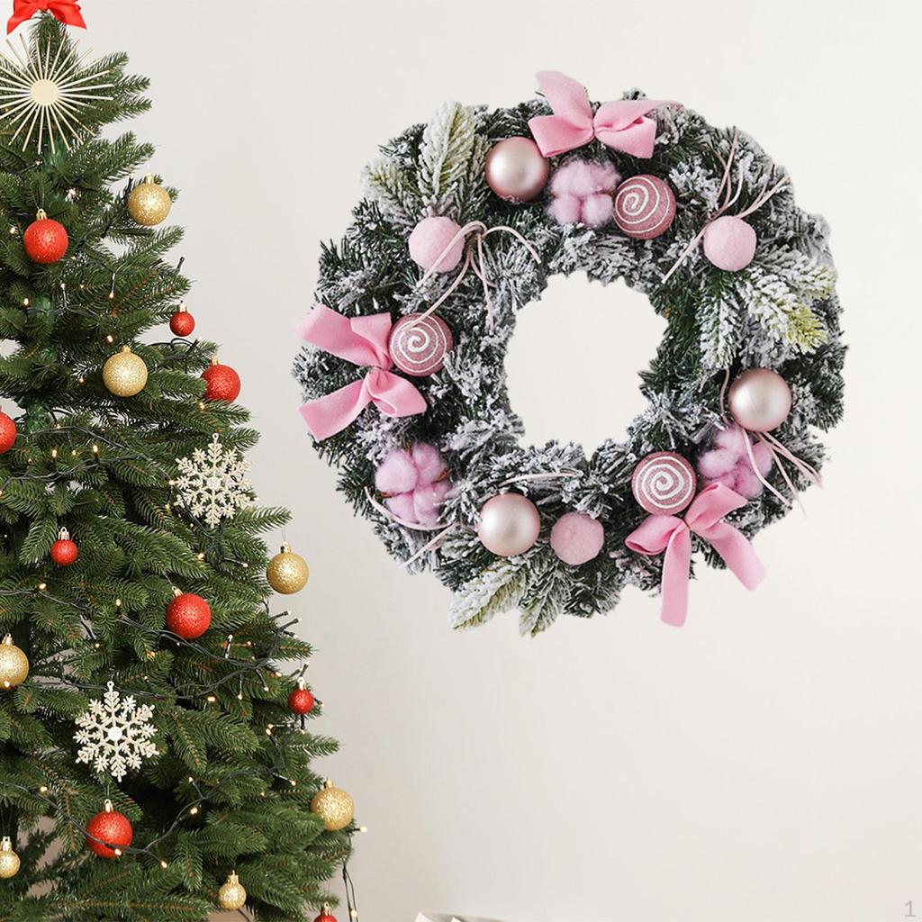 Искусственный рождественский венок, цветочный орнамент, шикарный креативный поделочный дверной венок, декор для вечеринки на открытом воздухе