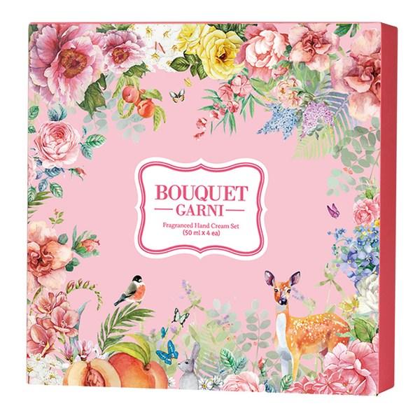 Bouquet Garni Крем для рук, набор из 4 предметов, детская присыпка + белый мускус + чистое мыло + цвет вишни, 1 комплект