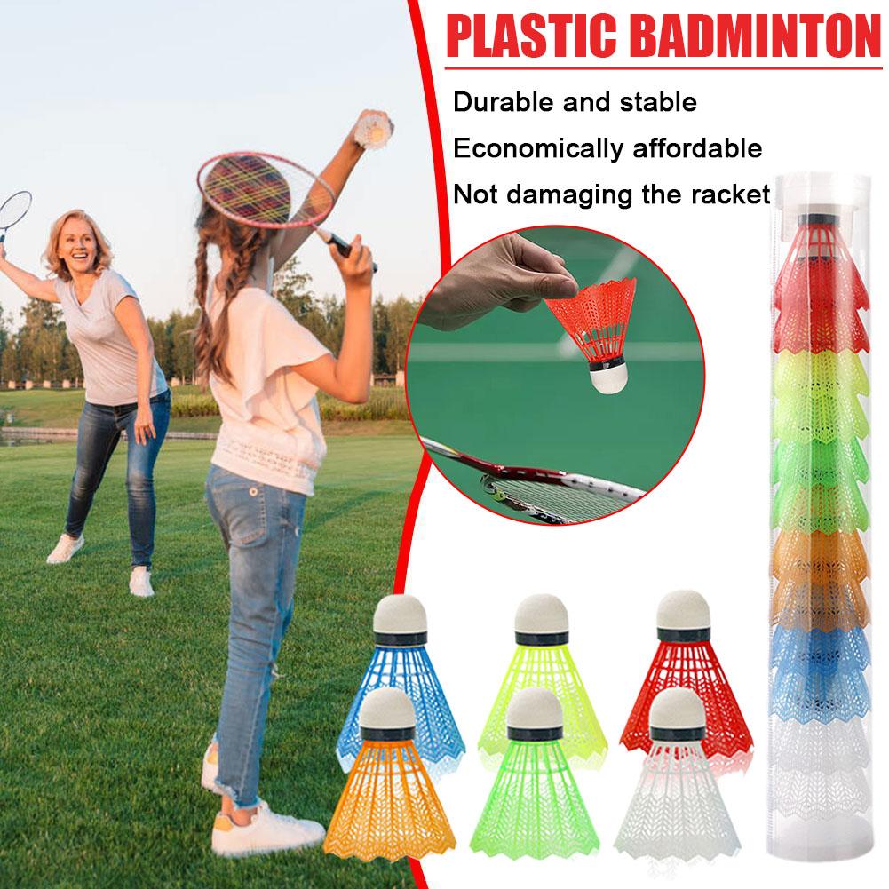 12 шт./комплект Цветные воланы Мячи для бадминтона из пены Спортивные игры Цветные пластиковые шарики Пластиковый воланчик Цветной пластик