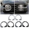 Для GWM Tank 300 2024 2024 Chrome Black Carbon Head Light Lamp Eyelet Frame Cover Trim Headlight Eyebrow External Accessories
