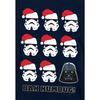 STAR WARS Childrens/Kids Bah Humbug Darth Vader & Stormtrooper Christmas Hoodie