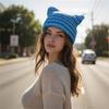 Уникальная вязаная шапка-дьявол Минималистичная портативная шапка Дышащая модная шапка для повседневной одежды и встреч