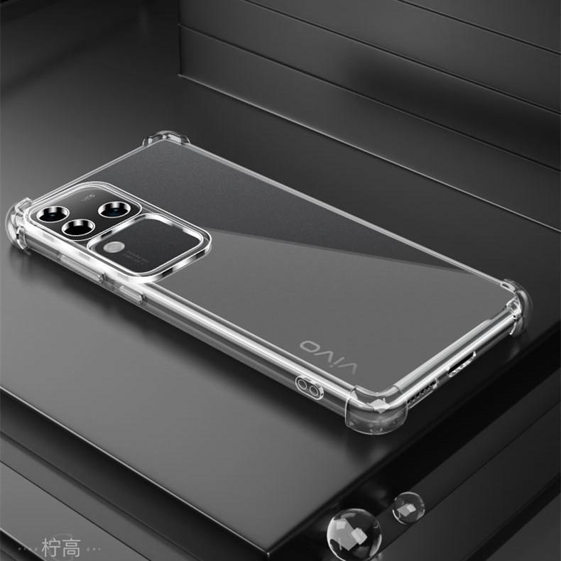 Shockproof Airbag TPU Case for VIVO V30 V29E V27E V29 V27 5G Pro Plus Transparent Ultra Thin Clear Full Protection Cover