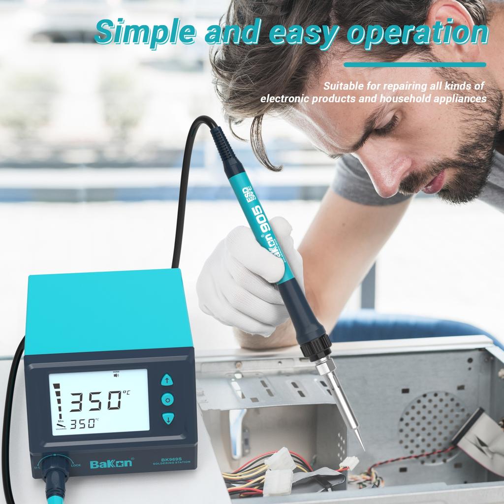 Bakon BK969S Soldering Station T12 Heating Core 60W Large Screen Digital Display Lead-free Constant Temperature Soldering Machin