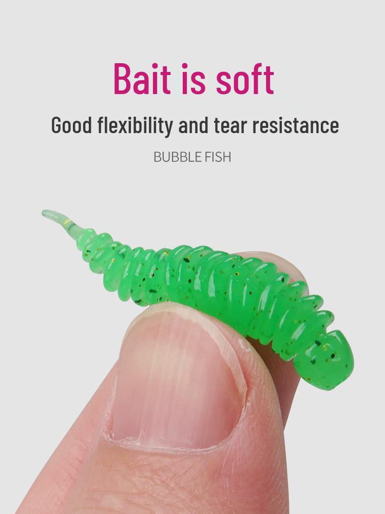 Японский микро-джиговый спиннинг 3,5 см с игловидным хвостовиком и мягкой приманкой- червем для окуня и мандаринки - 4,8 см с прямым хвостовиком